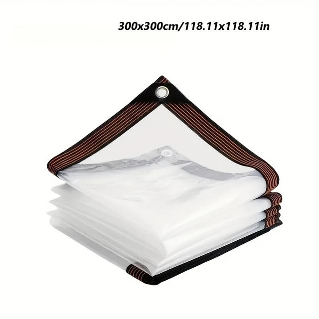 TEMU PE-Gewebe-Gartenpavillon-Überdachung, wasserdichte Allwetter-Abdeckung, UV-Schutz-Mesh-Gewebe, Mehrzweck, mit transparentem Weiß für 4-Personen-Terrassenüberdachung