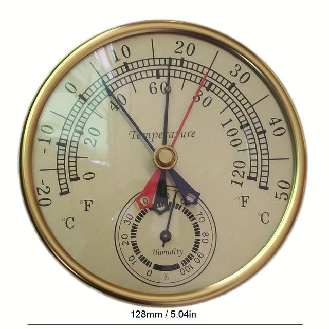 TEMU 5" 128mm Min Max Greenhouse Thermometer Th9392d Temperature And Humidity Gauge That Operates Without A Battery