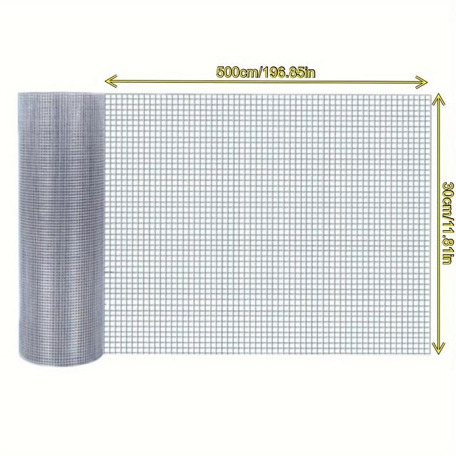 TEMU Rollos de Malla de Alambre Galvanizado Soldado para Gallineros, Jardines, Encierros de Mascotas y Protección de Árboles - Material de Hierro Galvanizado por Inmersión en Caliente