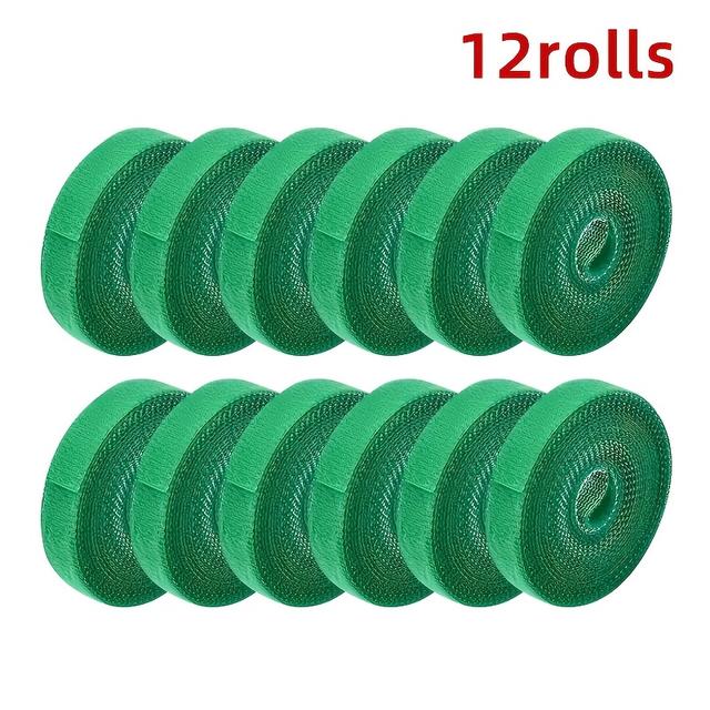 TEMU 12 Rolls (suitable For) Self-adhesive Nylon Hook-and-loop Fastener Tape - Heavy-duty Reusable Adjustable Cable Ties & Plant , Garden Twine Bandage, Diy Organizing ( 39.4 Inch Roll)