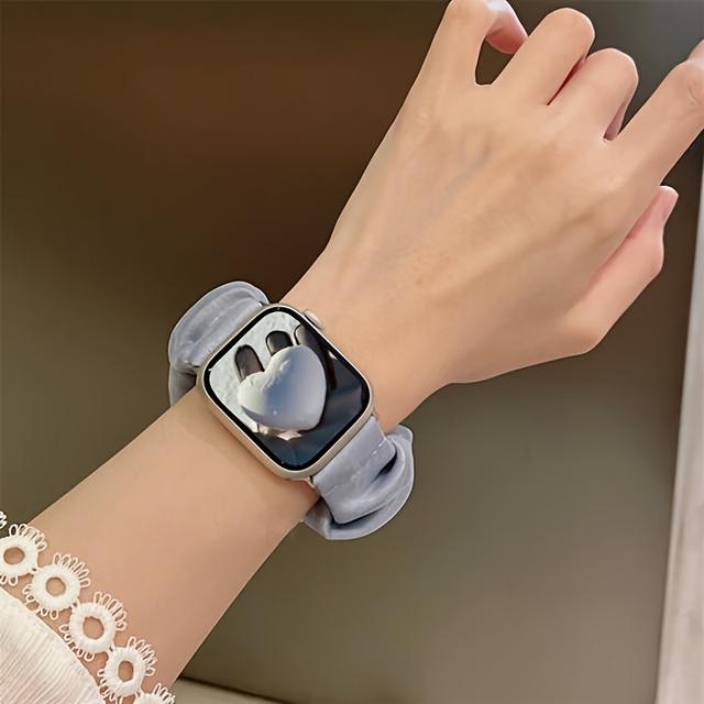 TEMU Apple Watch 9 iWatch 8/9世代 SE対応 オーガンザヘアバンド