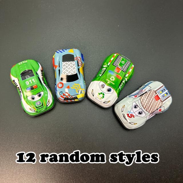 TEMU 12pcs Random Pull-back Racing Car Toy Set - Kids' Party Favors, Prizes & Rewards - Assorted Colors, Miniature Cars For Boys And Girls