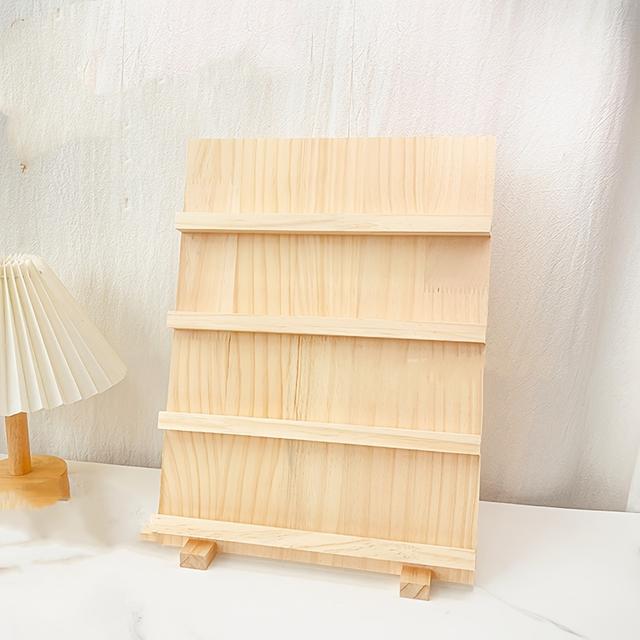 TEMU Support en Bois pour Affichage de Produits Manucure - Étagère à Cartes Couleurs d'Ongles, Présentoir pour Boucles d'Oreilles et - Rangement Économiseur d'Espace pour Studio de Manucure