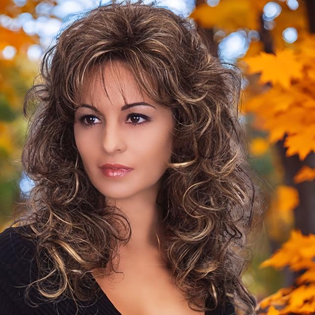 TEMU Pelucas Rubias Rizadas para Mujer con Cabello Realista y Flequillo - Pieza de Cabello para Estilizar