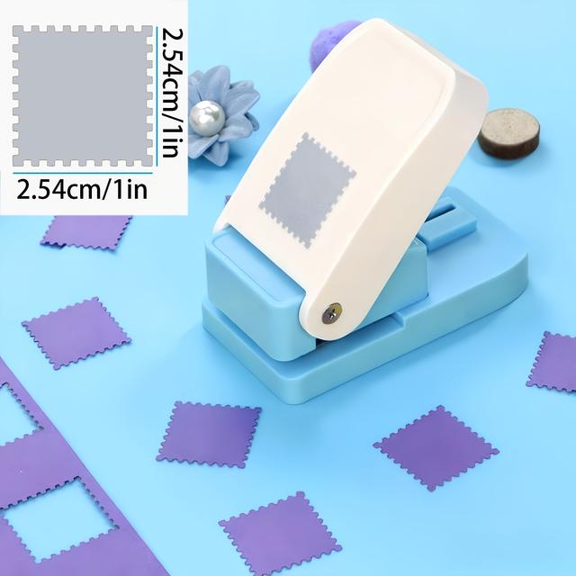 TEMU Square Stamp-shaped Paper Punch - Embossing Edge Cutter For Scrapbooking, Journals, Card Making & Photo Crafts | Decorative Hand Press Tool For Craft Enthusiasts