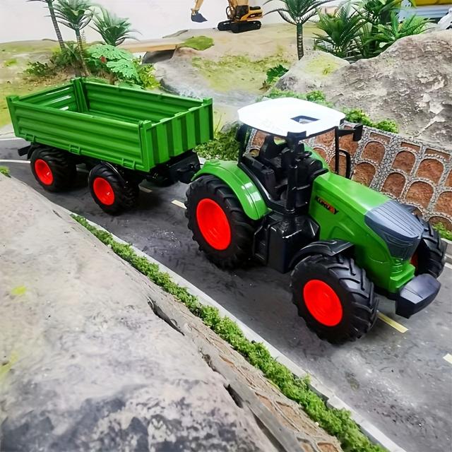 TEMU Ensemble de Jouets de Tracteur de 16.5", Jouets de Ferme, Ensemble d'Animaux de Ferme, Comprenant des Jouets de Camion et des Remorques et Anniversaire. Convient pour la Décoration de et de Fête