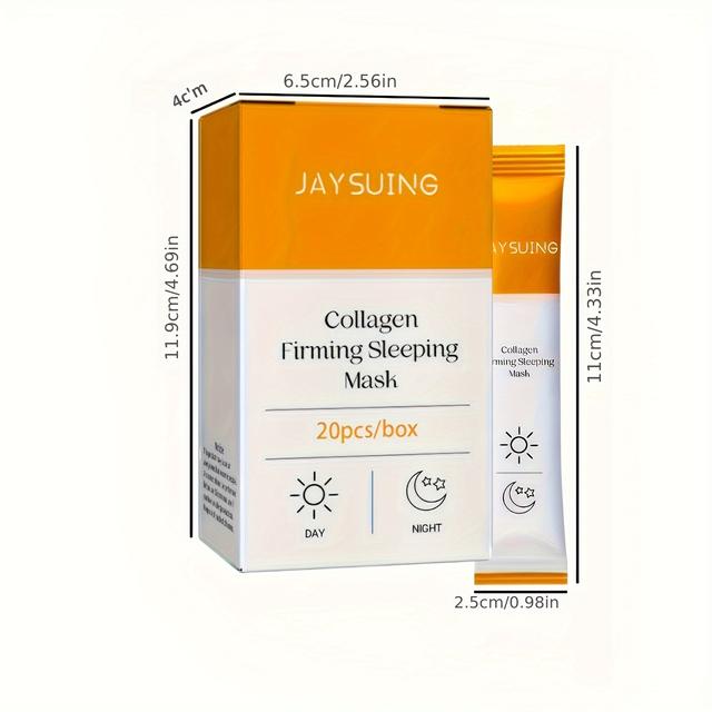 TEMU 20pcs-collagen Sleep Facial Mask Moisturizing Skin Gift Set, Firming Skin, Moisturizing And Improving Moisturizing And Brightening Facial Mask