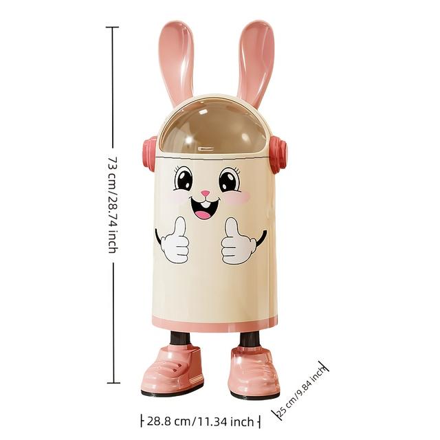 TEMU Corbeille à Déchets Oreilles de Lapin Cartoon