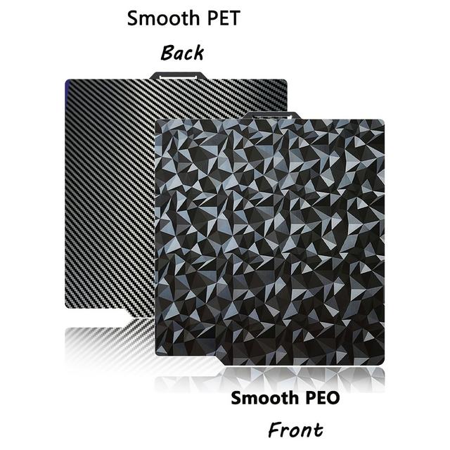 TEMU Double-sided Peo/pet Build Plate For , X1, X1e, P1p, P1s & A1, 257x257mm Spring Steel Sheet – Smooth Diamond-like Surface With Carbon Fiber Texture, 3d Printer Accessory