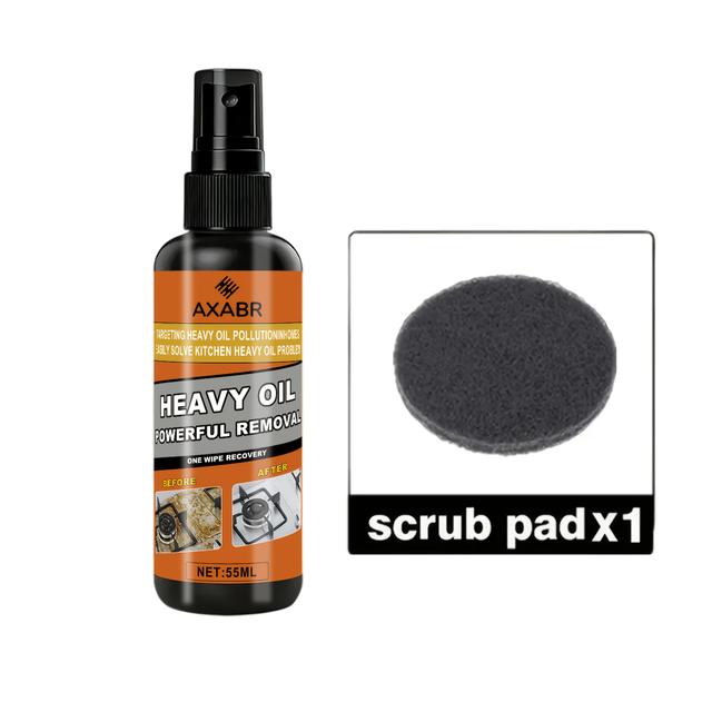 TEMU Axabr Heavy-duty Grease Spray Remover - Powerful Oil & Killer For Ovens, Stoves, Grills, - Surfaces, Commercial & Household Use - No Residue Formula, Easy Spray Application (before/after Results)