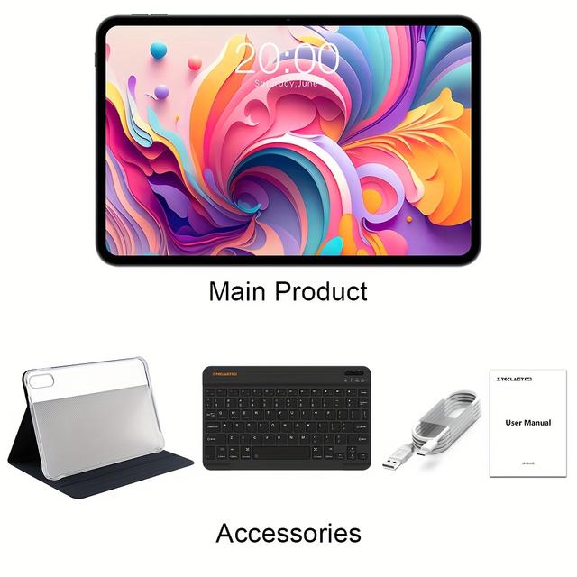 TEMU Teclast T65 Tablet 13.4-inch Pad, 20gb Extension) Rom Android15, Refresh Rate -core Cpu, Lte Support , 8000mah Battery Type-c Charging 13mp Camera, Wi-fi Tablet