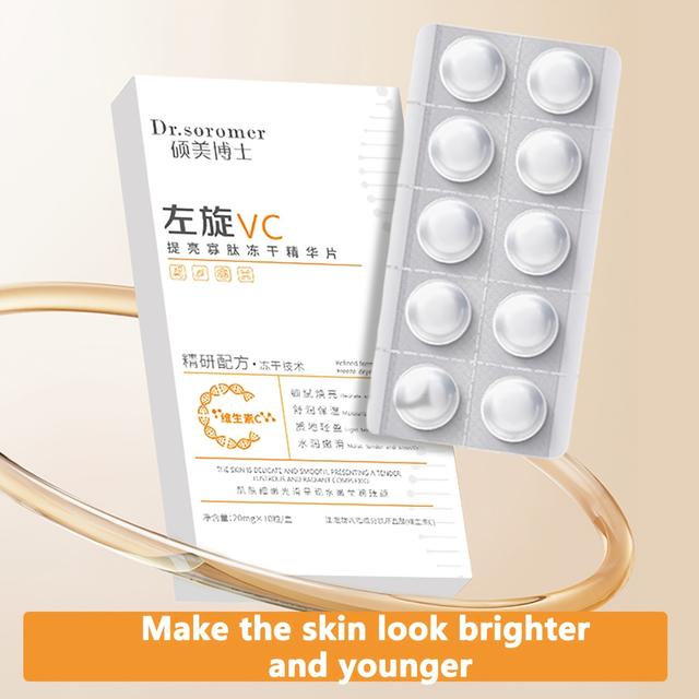 TEMU L-ascorbic Acid Freeze-dried Tablets, Firming , Brightening And Moisturizing, Fine Pores, Solid Freeze-dried Vc