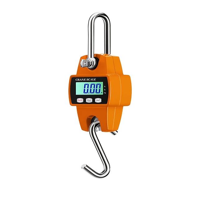 TEMU 1pc Ultra-portable Mini Digital Hanging Scale - 300kg/661.39lb Capacity, Cordless, , Orange, Battery Operated (aa Batteries Not Included), Ideal As A Christmas Gift