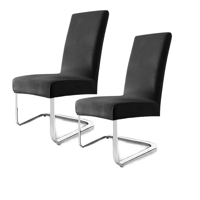 TEMU 1/2 Stück neue Samt-Stuhlbezüge, rutschfeste Esszimmerstuhl-Abdeckung für Küche Hotel Hochzeit Schlafzimmer Büro Wohnzimmer Heimdekoration