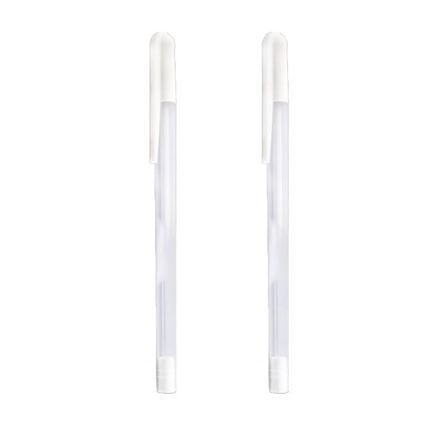 TEMU 2db fehér zselés toll hegyű vázlatos kiemelő jelölőtoll művészeknek Fekete papírok Rajz Tervezés Illusztráció Művészeti kellékek