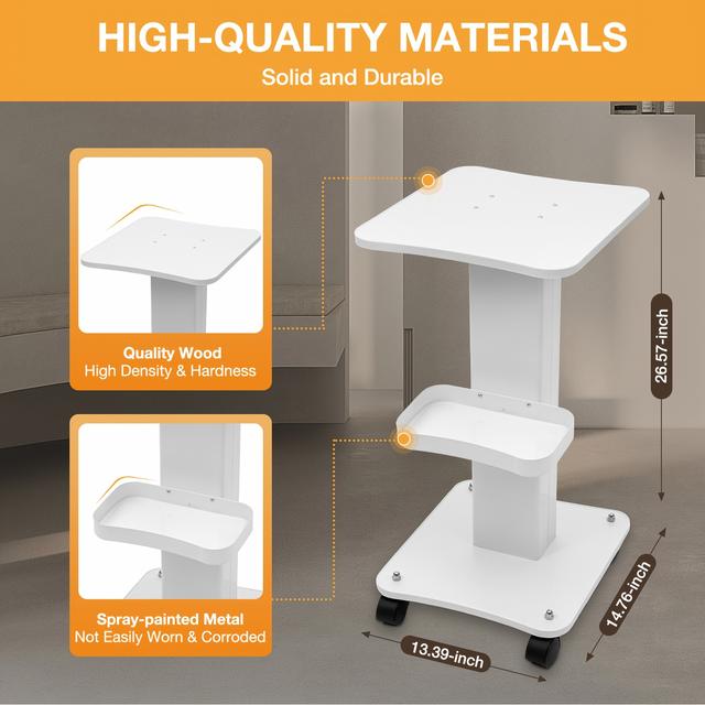 TEMU Carrito de Salón Versátil – Organizador de Belleza Rodante con Estantes Ajustables para Spa, Peluquería y Uso de , Ruedas Silenciosas, Montaje Fácil, Carrito de , Estantes de Utilidad