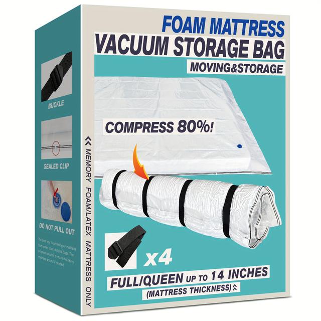 TEMU 1pc Large Vacuum Storage Bag, Dustproof Sealed Storage Container For Clothes, Blankets, Shirts, Household Space Saving Organizer For Dorm, Closet, Wardrobe, Bedroom, Bathroom Space Saver Bags