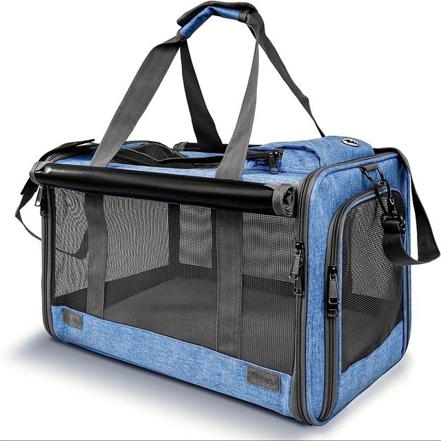 TEMU - Soft-sided Carrier For Large & Medium Cats, Puppies, Dog Carriers, Cat Carriers, Travel Carriers With Pet Privacy Protection