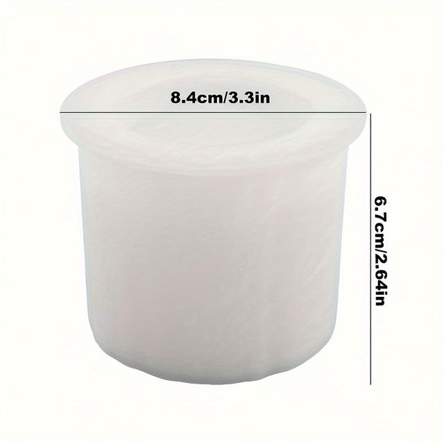 TEMU Silicone Molds For Diy Crafting - Circular Succulent Planters, Candle Cups, Storage Containers, Epoxy Resin & Gypsum Casting - Irregular Line Textured Design - Multi-use Home Decor Mold Set