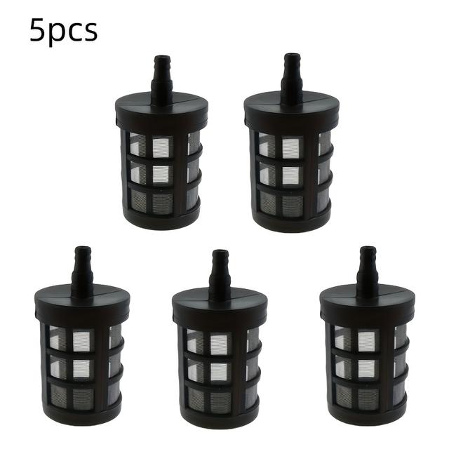 TEMU 5 قطع فلتر شبكي للخرطوم مناسب للرش، غسيل السيارات، مضخة الزيت، غسيل الضغط العالي، فلتر الرواسب للاستخدام في المنزل والحديقة. فلتر الخرطوم لا يحتاج إلى بطاريات