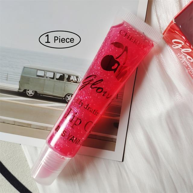 TEMU Glansig Körsbärsleppolja med en Strålande Effekt - Återfuktande och -Klibbig Formula för Fyllda, Vackra | Långvarig Fruktig Läppglansolja för Användning