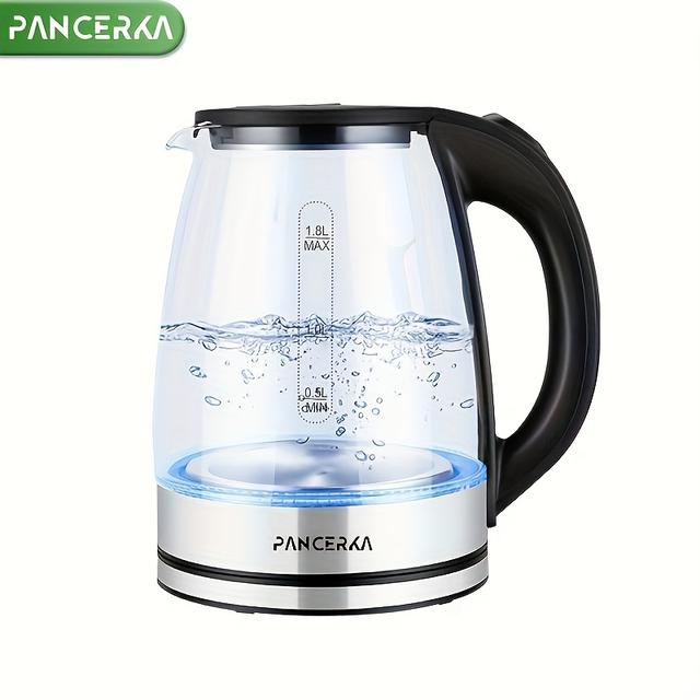 TEMU Pancerka Electric Kettle, 1100w, Electric Tea Kettle, Boil-, Stainless Steel Filter, Bpa Free, Auto Shut Off Hot Water Boiler, Water Heater Kettle For Maker