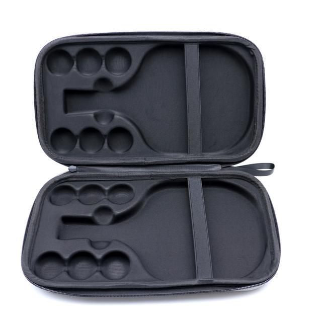 TEMU A Portable Hard Shell Case For 2 Table Tennis Paddles, Designed To Be Durable And Impact-resistant For Sports Use. Just A Storage Box And Does Not Any Additions Inside