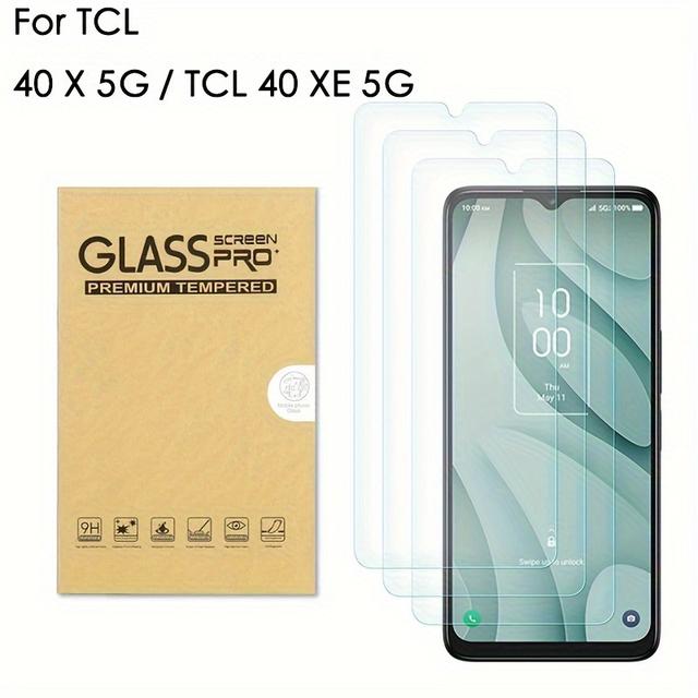 TEMU 3er Pack TCL 40 X 5G / TCL 40 XE 5G Displayschutz aus gehärtetem Glas: Kratzfest, blasenfrei und hohe