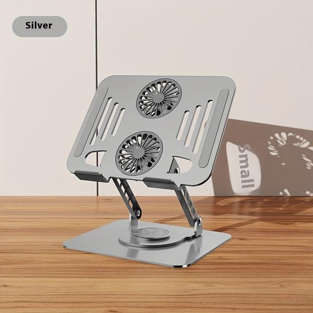 TEMU 팬 냉각, 높이 조절 가능한 수직 높이, 360도 회전 리프팅 브래킷이 특징인 노트북 스탠드. 게이밍 노트북용으로 설계되었으며, 데스크탑을 위한 걸이형 베이스, 휴대용 보관, 사무용 태블릿 지지대 역할을 하며, 범용 호환 가능합니다.