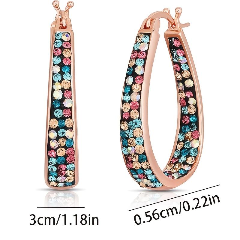 TEMU 925 Silver Women's Fashion Hoop Earrings, Elegantly Easy And Sparkling, Perfect For Gifts, Valentine's Day, Birthdays, Gift Packaging
