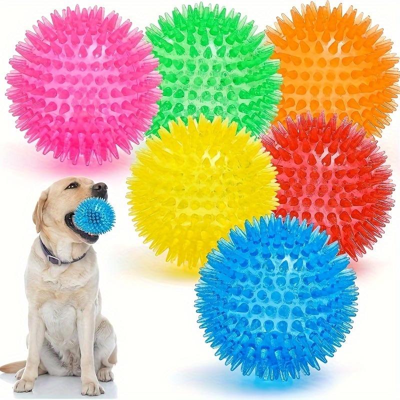 TEMU 2 Pcs Squeaky Dog Toy Balls, Puppy Chew Toys For Teething, Ball For Medium, Large & Small Dogs, Durable Toy For Aggressive Chewers