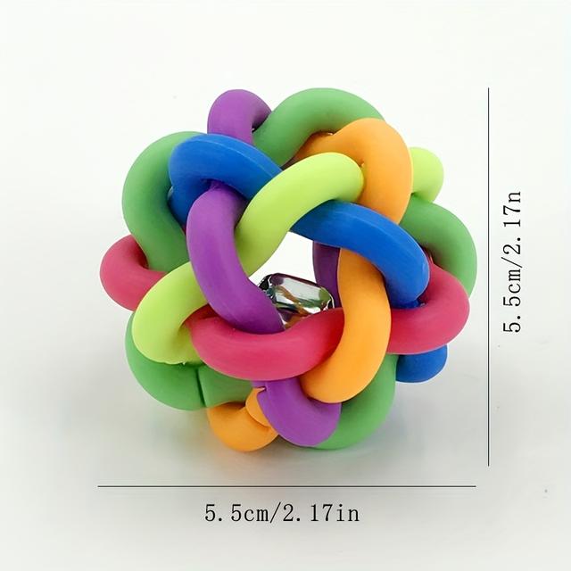 TEMU Colorful Bell Balls And Cat Teasing Wands For Small Puppies, Including Toys For Teddy And Golden Retrievers, Designed For Chewing And Durability, Without Battery