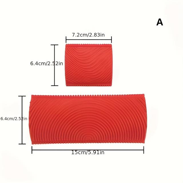 TEMU Wood Grain Tool Set, Wood Texture Roller Painting Tools With Handle Diy Rubber Textured Paint Looks Like Wood Suitable For Wall Room Art Decor