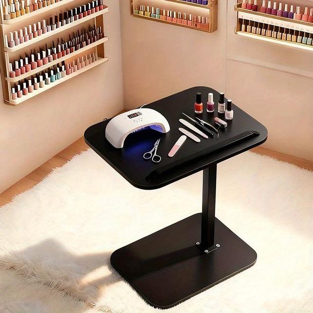 TEMU Nail Table - Nail Table Station, Nail Technology Desk, Wooden Adjustable Nail Table, Suitable For Nail Technicians, Adjustable Table, Portable Nail Table, Home Table, Christmas Decoration