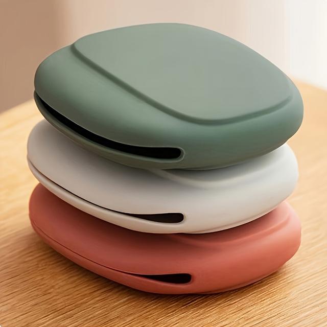 TEMU 3 szt. Silikonowa Organizator do Kabli, Przenośna Torba na Kable do Podróży, Uniseks, Wiele Kolorów (Czerwony, Szary, Zielony), Lekka, Z Uchwytem na Naszyjnik, Bez Nadruku