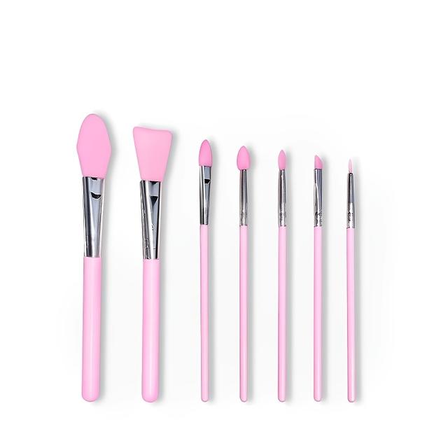 TEMU 7pcs Silicone Brush Applicator Set, Suitable For Uv Resin Epoxy Art Crafts And Cream Cosmetics