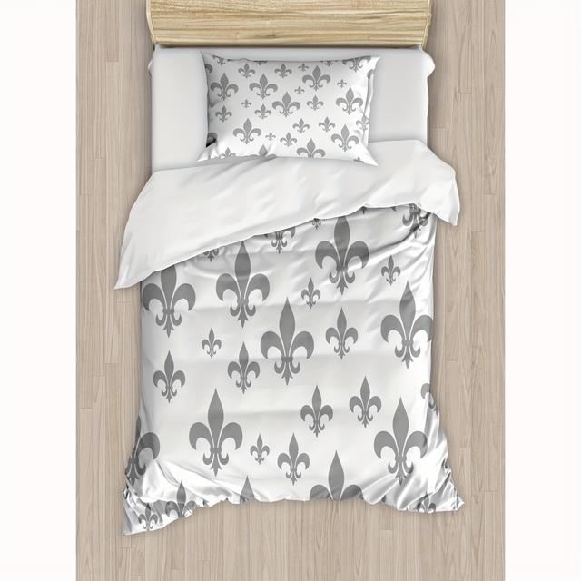 TEMU 3-teiliges Vintage-Bettwäsche-Set mit -Muster, atmungsaktive Mikrofaser-Bettwäsche mit Reißverschluss, maschinenwaschbar, Digitaldruck, Ganzjahreskomfort, luxuriöser, gebürsteter Stoff - Grau