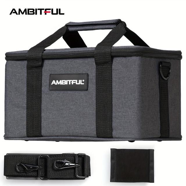 TEMU Ambitful Durable Oxford Fabric Camera Bag With Shoulder Strap - Portable Studio Flash & Video Gear Storage For Outdoor Photography