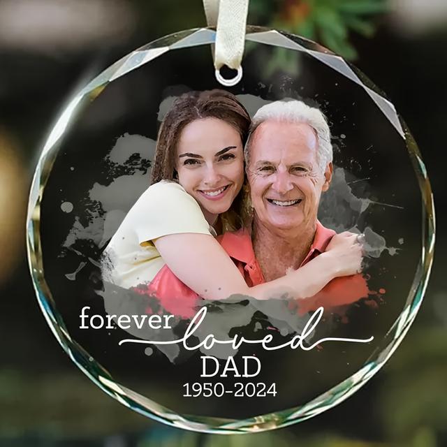 TEMU Customized Photo Glass Memorial Decorations, Gifts For The Passing Of A Father, Memorial Gifts For Fathers, Condolence Gifts, Remembrance, Commemorative Gifts, In Photos.