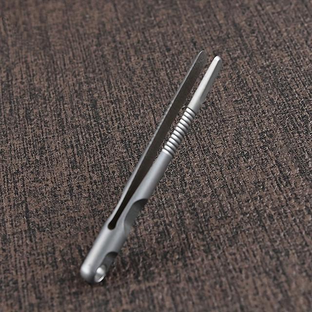 TEMU ملاقط تيتانيوم صغيرة واحدة مصنوعة من سبائك تيتانيوم TC4، مدمجة ومثالية للبقاء على قيد الحياة والسفر في الهواء الطلق