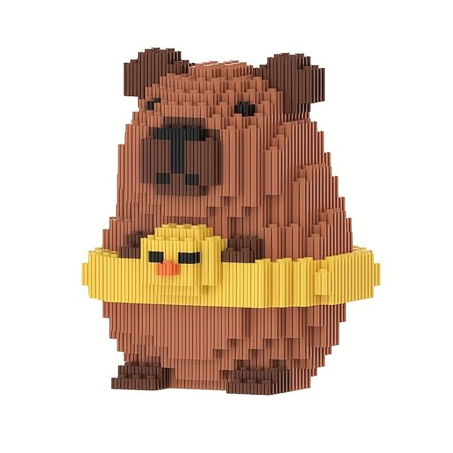 TEMU 1500pcs Cute Capybara Building Blocks Set - Party Supplies, Birthday Gifts, Office And Home Desktop Decorations, Creative Surprise Festival Gifts, New Year Plastic Ornaments
