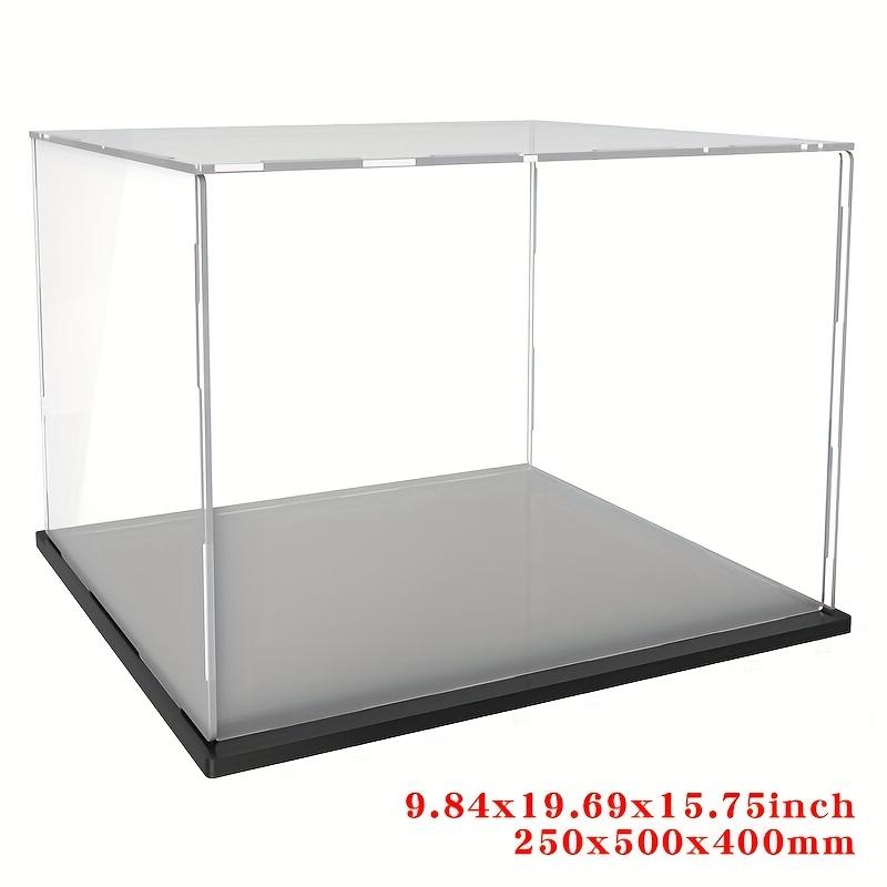TEMU Clear Acrylic Display Case Box Assemble Alternative Glass Case Plastic Dustproof Protection With Matte For Collectibles Memorabilia Home Storage Organizing Toys(10x20x16inch; 25x50x40cm)