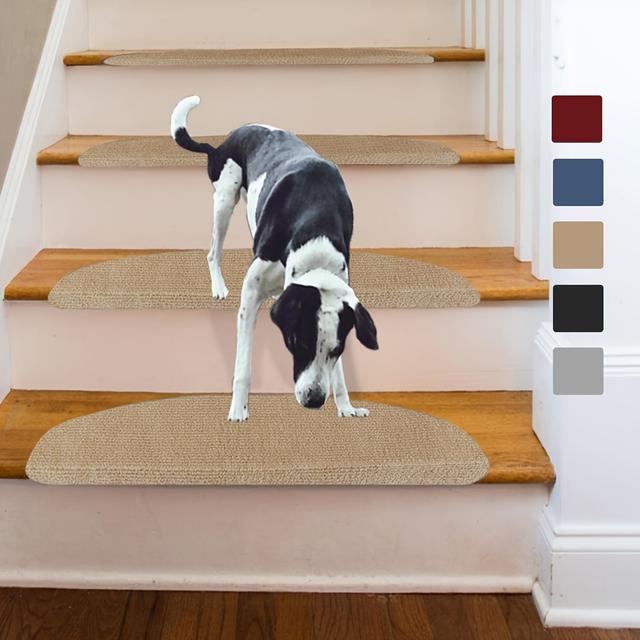 TEMU 15pcs Non-slip Stair Treads, Self-adhesive Stair Mats, Stair Carpets, Reusable Stair Mats, Silent And Anti-collision Foot Mats, Suitable For Home, Pets And The Elderly