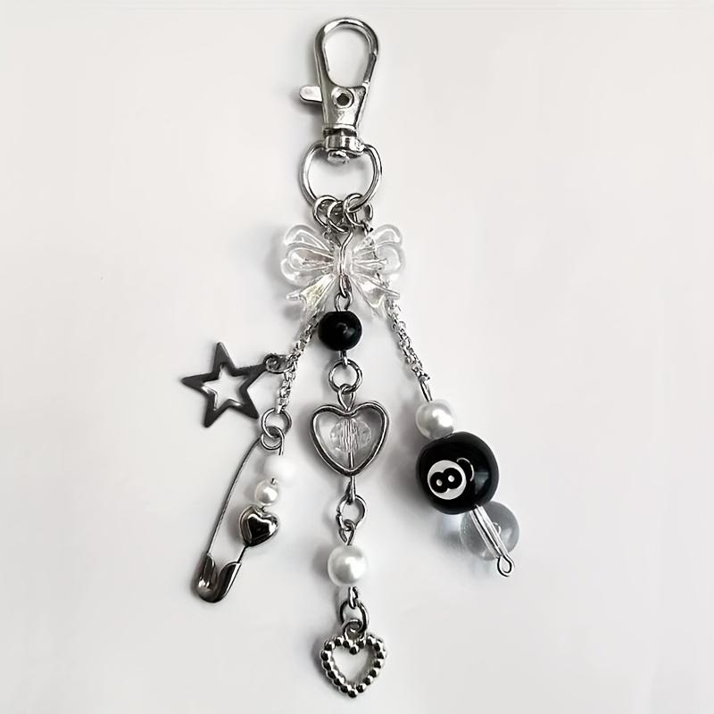 TEMU Handmade 8 Ball Pendant Keychain Bag Charm Aestheti