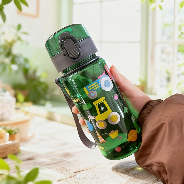 TEMU 400ml Läcktät Vattenflaska med Söt Tecknad /-design - Hållbar, Portabel, Varmöverföringstryck & Glansig - Lämplig för , Gym, - & s ()