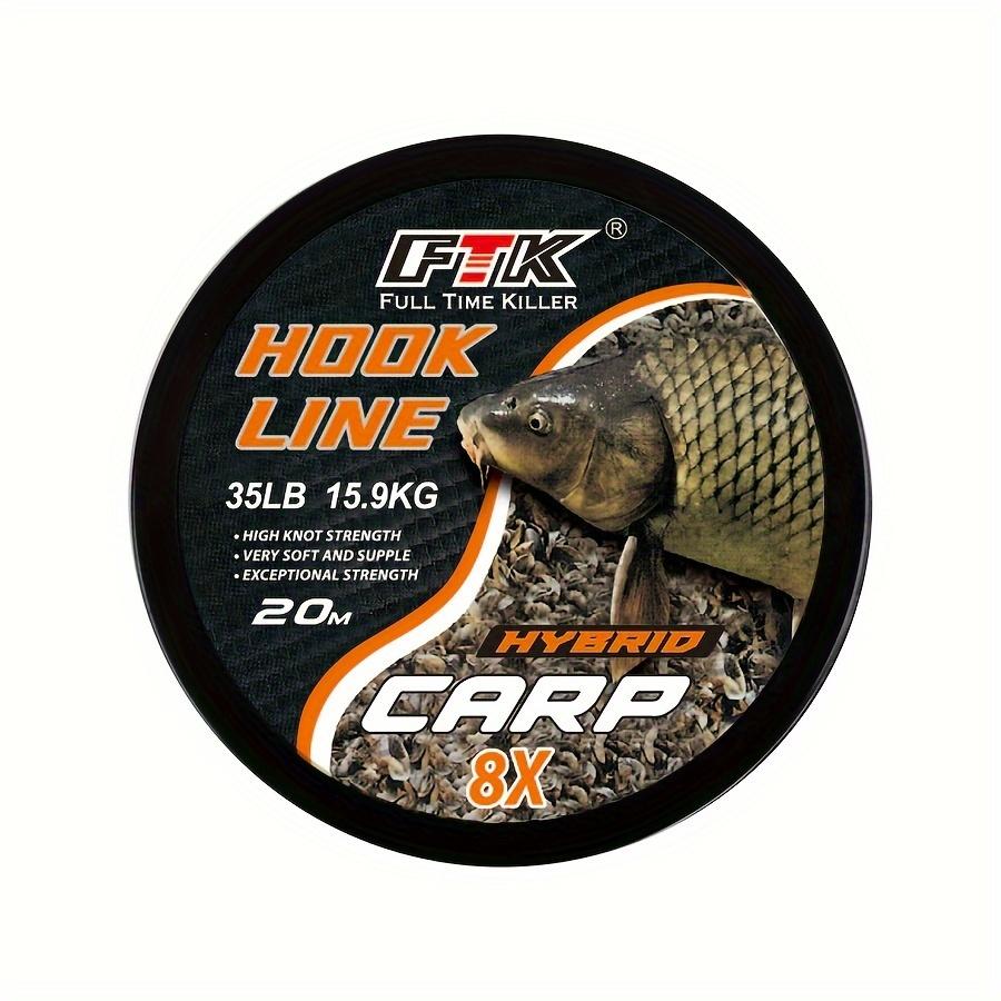 TEMU Ftk 20m/8x Fishing Line For Carp - Amazing - No Stretch - Thinner Diameter - Essential!