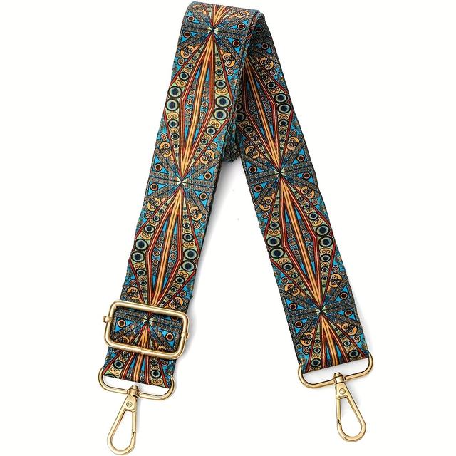 TEMU : Jinjin Bohemian Ethnic Style Nylon Portable Wide Shoulder Strap, Multi-functional Replacement Adjustable Shoulder Strap Bag Strap
