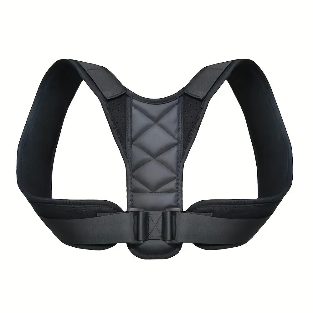 TEMU 1pc Premium Posture Support Belt For Men - Adjustable Back Support Brace With X-shaped Straps, Gray/black, Ideal For Improved Posture, Ergonomic Support | Brace | Durable Posture Shaping Brace