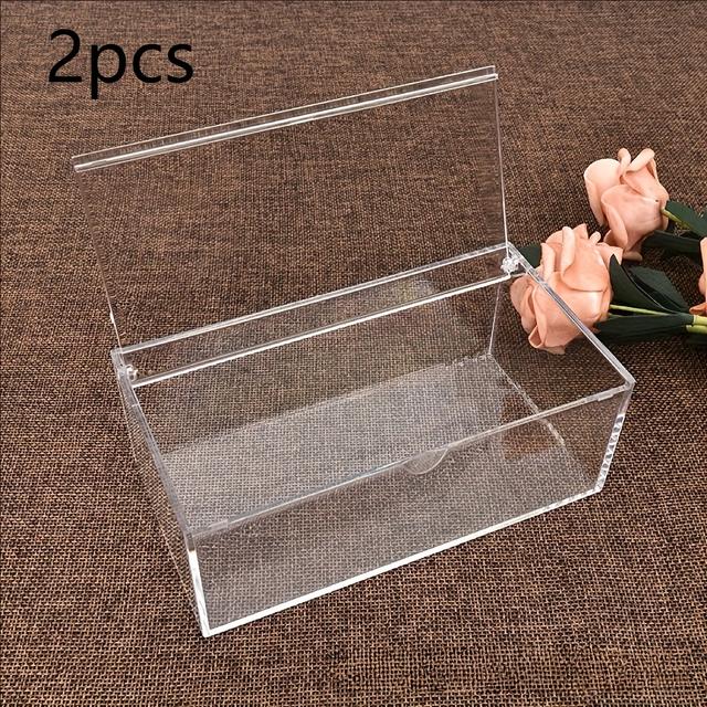 TEMU E520 Clear Plastic Flip- Box - Durable Ps Material, Dustproof & Reusable For Beauty Products, Makeup Sponges, And More, Beauty Display Box||secure Closure, Beauty Supply Box