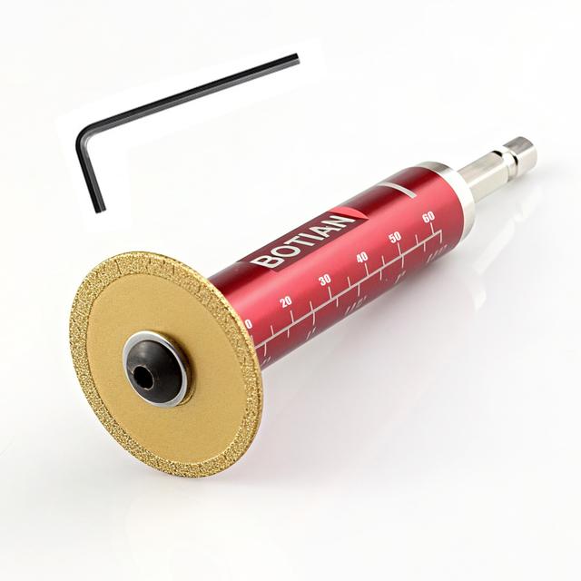 TEMU 1/4" Hex Shank Pipe Cutter With Diamond Abrasive Wheel - Heavy-duty Metal Construction, For Plumbing, Hvac, And Utility Work - Compatible With M10